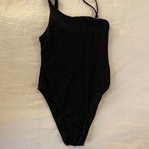 NWT Topshop Swim | One Shoulder Ribbed One-Piece